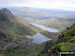 Crib Goch, PYG Track, Miners' Track, Glaslyn and Llyn Llydaw from Bwlch Glas just below the summit of Mount Snowdon (Yr Wyddfa)