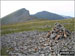 The Nantlle Ridge - Mynydd Drws-y-coed (left) and Trum y Ddysgl from a cairn on the slopes of Y Garn (Moel Hebog)