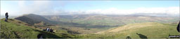 Lord's Seat (Rushup Edge) (left), Brown Knoll, Kinder Scout and The Vale of Edale from the summit of Mam Tor