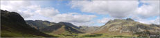 Crinkle Crags (South Top), Crinkle Crags (Long Top), Crinkle Crags (Gunson Knott), Shelter Crags, Shelter Crags, (North Top), The Band , Bow Fell (Bowfell) and Bow Fell (Bowfell) (North Top), Esk Pike, Rossett Pike and The Langdale Pikes including Pike of Stickle (Pike o' Stickle) (left) Loft Crag and Harrison Stickle from Stool End, Great Langdale