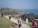 The beautiful view from coastal path from Durdle Door to Lulworth Cove