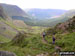 Ascending Corrie of Fee with Erne Craigs (left)