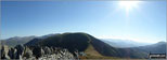 Bwlch Dros-bern and Craig Cwm Silyn  - with Gyrn Goch, Bwlch Mawr & Gyrn Ddu (far right) from the summit of Mynydd Tal-y-mignedd