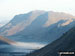 Brothers Water under mist with Angletarn Pikes and Place Fell beyond from the Kirkstone Pass