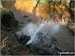 Water spout feeding The River Ryburn seen from above