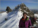 My husband David on Bruach na Frithe on The Cuillin Ridge with the 'tooth' of Am Basteir in the background,<br>Isle of Skye