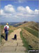 One man and his dog, a gorgeous day walking from Mam Tor to Hollins Cross