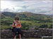 Me and my son in Castleton with Back Tor (Hollins Cross) (left) and Lose Hill (Ward's Piece) (right) in the background