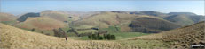 Mosspaul Hotel, Dod Hill (Teviothead), Glenrief Rig, Ellson Fell, Crude Hill, Butter Hill, Blackhall Hill, Cockplay Hill and White Hill (Teviothead) from Upper Hill (Fiddleton Cottage)