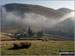 The Mosspaul Hotel and Dod Hill (Teviothead) from Wisp Hill (Teviothead) during a temperature inversion