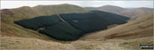 Ellson Fell and Castlewink from Bye Hill summit with Wisp Hill in the distance