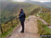 On the path between Back Tor (Hollins Cross) and Hollins Cross itself with Mam Tor (left) and Lord's Seat (Rushup Edge) in the background