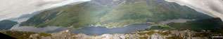 *Loch Linhhe (left), Loch Leven, Mam na Gualainn and Kinlochleven (far right) from the summit of Sgorr na Ciche (Pap of Glen Coe)