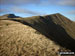 Approaching the summit of Cribyn with Pen y Fan in the distance