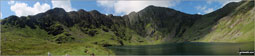 Craig Cwm Amarch (left), Craig Cau and Cadair Idris (Penygadair)(right) from The Minffordd Path at Llyn Cau