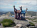 Helena and Janet celebrating at the summit of Goatfell (Goat Fell) on the Isle of Arran