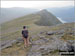 Andy looking along the ridge towards Llanberis from Llechog (Llanberis Path) on the down from Snowdon (Yr Wyddfa)