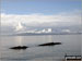 Beinn Tarsuinn and Goatfell (Goat Fell) on The Isle of Arran under a blanket of snow from Ardrossan