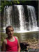 Kacey at Sgwd yr Eira - the four waterfalls walk