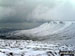 Kinder Scout (The Edge) in the snow from Mill Hill (Ashop Head)