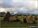 Castlerigg Stone Circle with the shoulder of Walla Crag (left), Maiden Moor and Cat Bells (Catbells) in the background