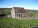 Lone stone barn on Ecton Hill