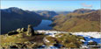 High Stile (left) Buttermere, Mellbreak, Rannerdale Knotts, High Snockrigg, Grasmoor and the shoulder of Robinson (right) from the summit of Fleetwith Pike