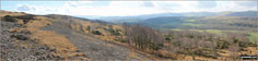 Arnside Knott, Humphrey Head, Dixon Heights (Newton Fell) and Saskills (Newton Fell) from the Whitbarrow Scar ridge