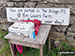 Honesty box for parking in The Silage Pit at Ben Lawers Farm on the north western side of Loch Tay