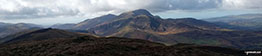 The Cadair Idris (penygadair) massif from the summit of Waun-oer