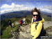 Jenn just coming off the top of Ben Lomond on a family holiday