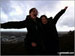 Jubilation from my daughters at completing the tough climb from Tregajorran to the top of Carn Brea