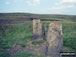 Pair of lone gate posts on Hail Storm Hill