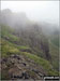 Approaching Moel Lefn in mist