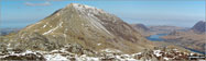 Seat (Buttermere), Gamlin End, High Crag (Buttermere), Mellbreak, Crummock Water, Buttermere Village, Rannerdale Knotts and the shoulder of Grasmoor from the summit of Hay Stacks (Haystacks)