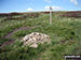 Large cairn at a path junction on Goyt's Moss