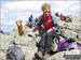 Me and my dog, Rosie at the top of Great Gable