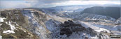 Bamford Moor and Winhill Pike (Win Hill) from The Tower, Alport Castles in the snow