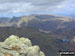 Looking across Little Langdale to the Langdale Pikes (with Pike of Stickle prominent to the left) from Wetherlam