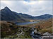 Tryfan (left), Glyder Fawr, Y Garn (Glyderau) (right) and Llyn Ogwen  from near Glan Dena