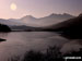 Y Lliwedd (centre left), Snowdon and Crib Goch (right) across Llynnau Mymbyr from Plas y Brenin near Capel Curig