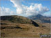 Waun-oer and Cadair Idris (in the background on the right) from Cribin Fawr