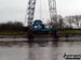 The base of The Transporter Bridge across the River Usk (Afon Wsyg) in Newport