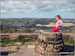 My daughter on top of The Chevin (Otley Chevin)