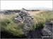 Waymarker cairn on Tooleyshaw Moss marking the entrance to a section of peat groughs