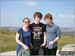My sons Jack and George, with me walking on the top of Hengistbury Head above Christchurch Harbour