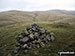 Looking back to Great Sca Fell from the summit cairn on Longlands Fell