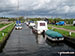 Boats moored on Horsey New Cut near Horsey MillWindpump