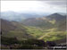 Cwm Llan and Yr Aran (right - in shadow) from Bwlch y Saethau on the upper slopes of Snowdon (Yr Wyddfa)