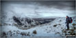 Snow on Bwlch Cwm Llan between Snowdon (Yr Wyddfa) and Yr Aran